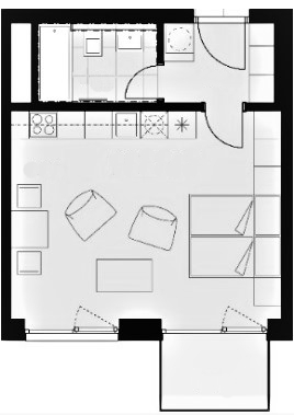Prodej novostavby 1+kk, c.p. 41,13 m2 Svitávka